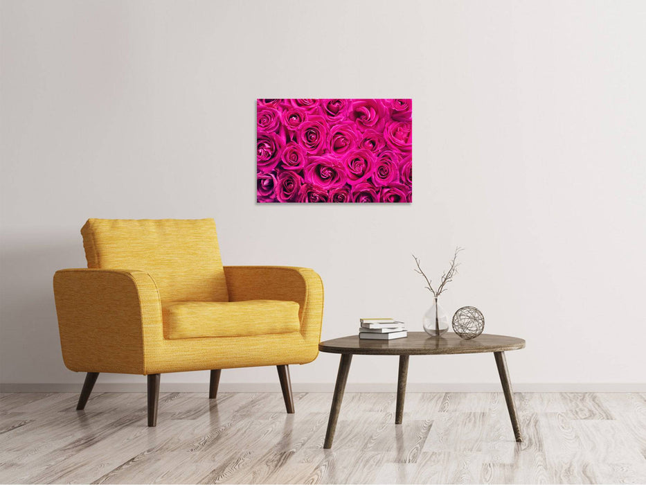 Tableaux sur toile Pétales de roses en rose