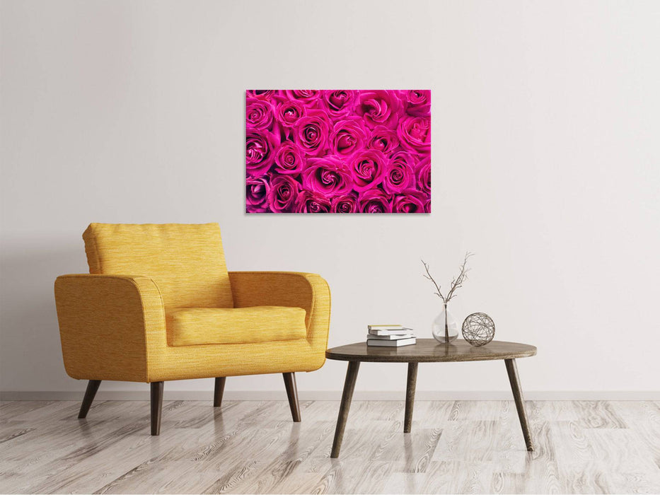 Tableaux sur toile Pétales de roses en rose