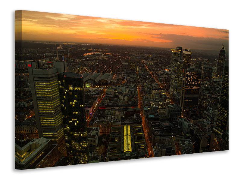 Canvas print Above the roofs of Frankfurt