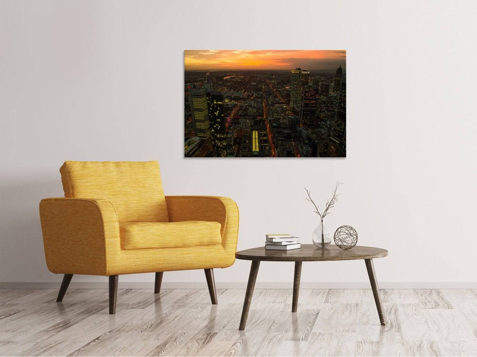 Canvas print Above the roofs of Frankfurt