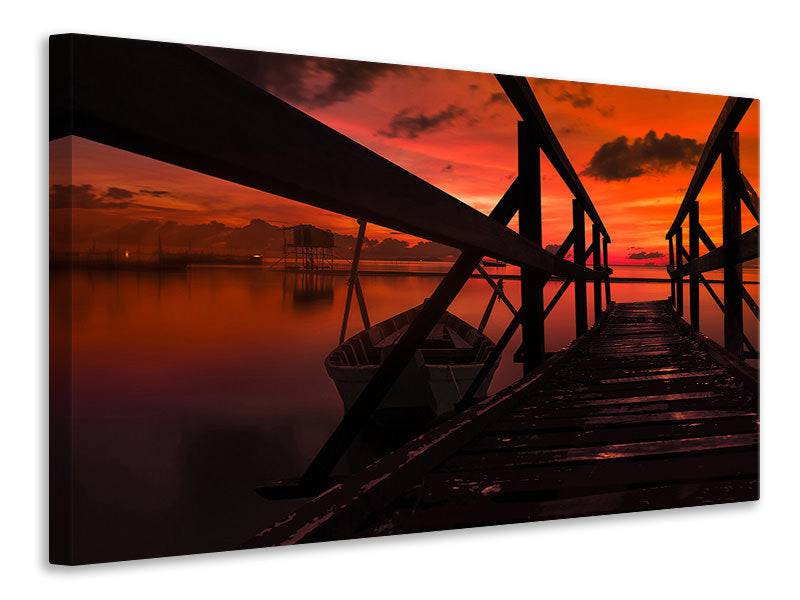 Canvas print Beautiful evening atmosphere by the sea