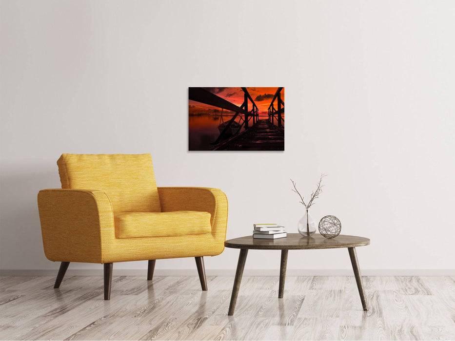 Canvas print Beautiful evening atmosphere by the sea