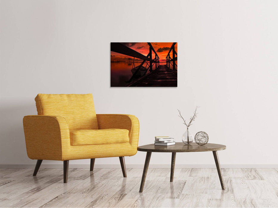 Canvas print Beautiful evening atmosphere by the sea