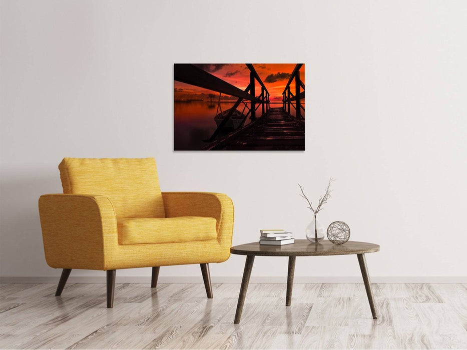 Canvas print Beautiful evening atmosphere by the sea