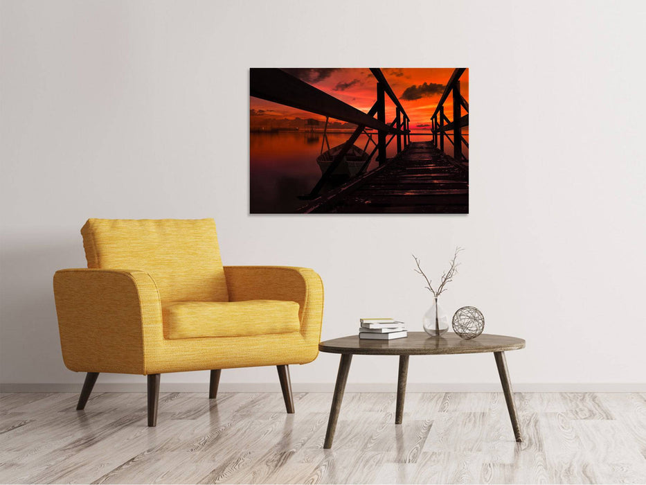 Canvas print Beautiful evening atmosphere by the sea