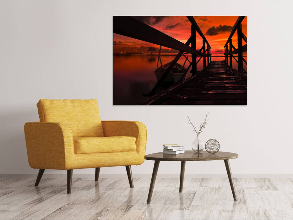 Canvas print Beautiful evening atmosphere by the sea