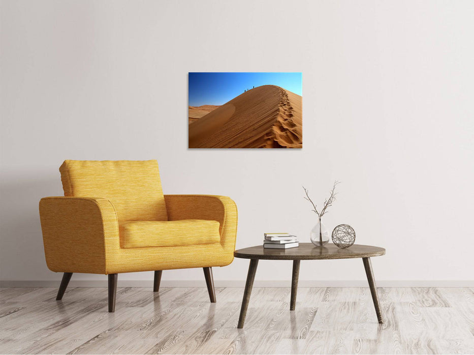 Canvas print Desert hike in Namibia