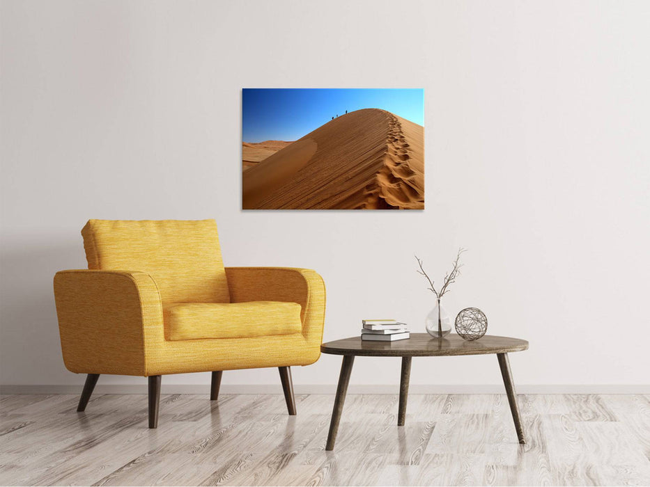 Canvas print Desert hike in Namibia