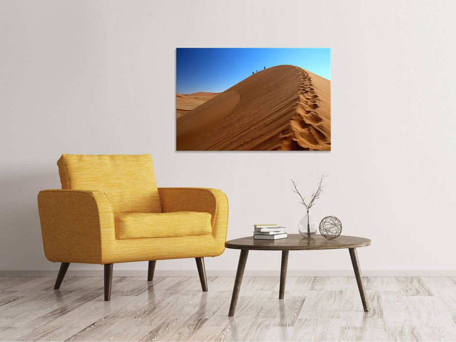 Canvas print Desert hike in Namibia