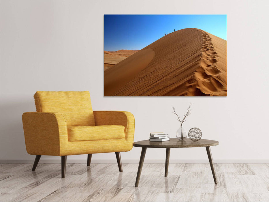 Canvas print Desert hike in Namibia