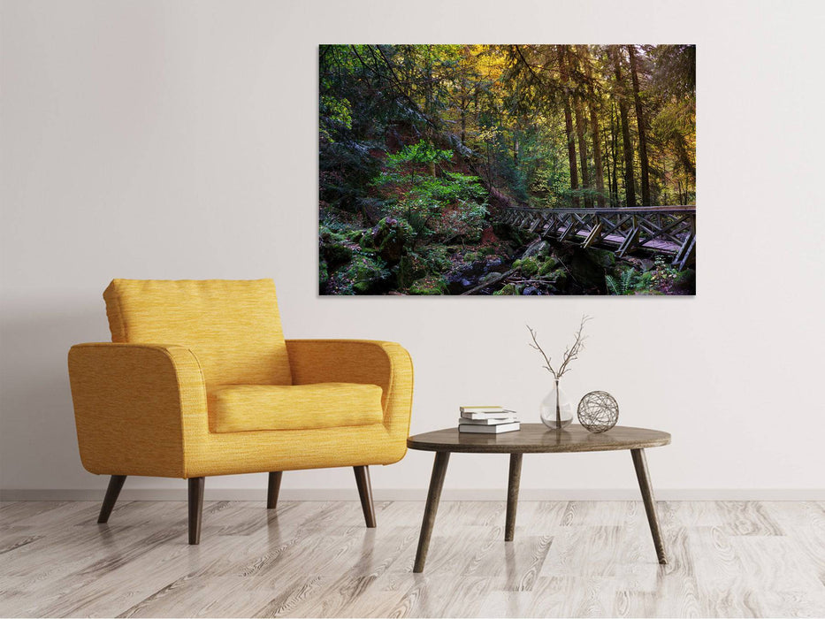 Canvas print The forest bridge