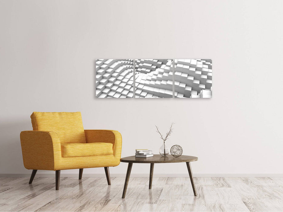 Panorama 3-piece canvas picture 3D elements