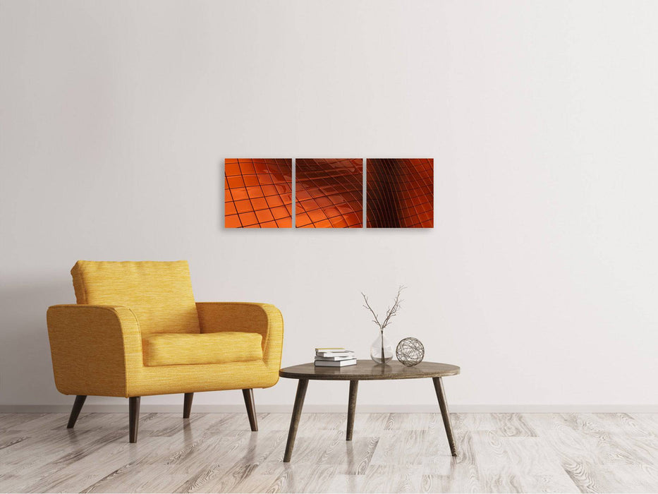 Panorama canvas picture 3 pieces 3D tiles