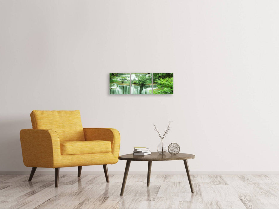 Panoramic 3-piece canvas picture 7 steps in Thailand