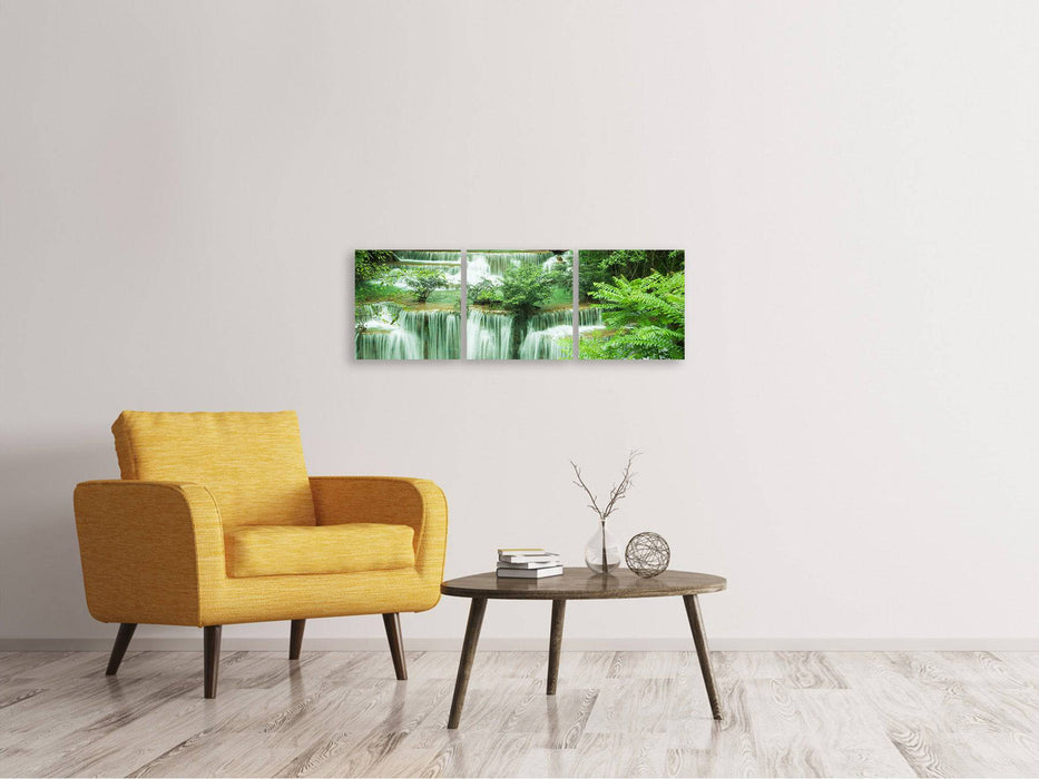 Panoramic 3-piece canvas picture 7 steps in Thailand