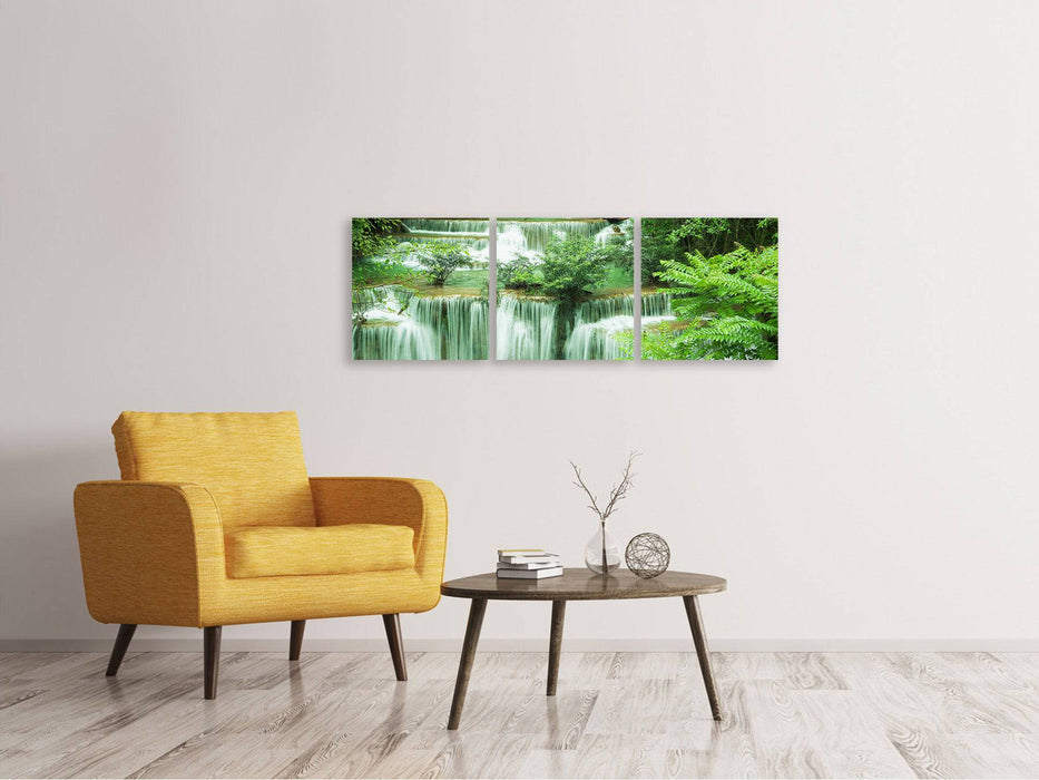 Panoramic 3-piece canvas picture 7 steps in Thailand