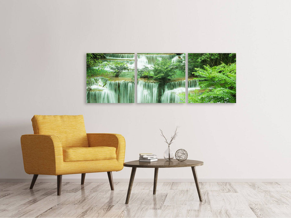 Panoramic 3-piece canvas picture 7 steps in Thailand