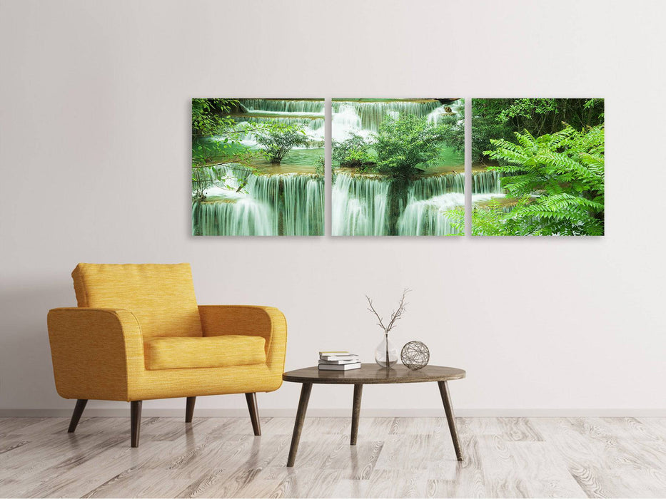 Panoramic 3-piece canvas picture 7 steps in Thailand