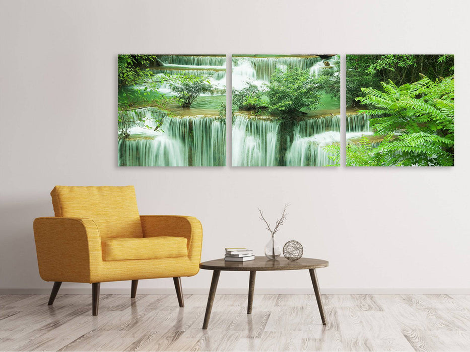 Panoramic 3-piece canvas picture 7 steps in Thailand