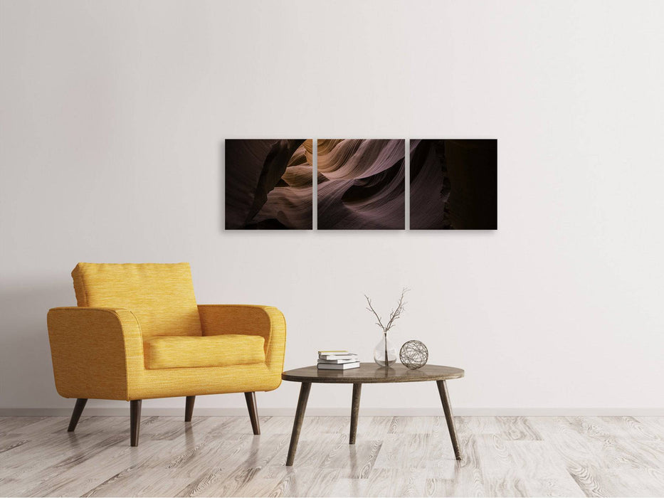 Tableau sur toile panoramique en 3 parties Gorges impressionnantes