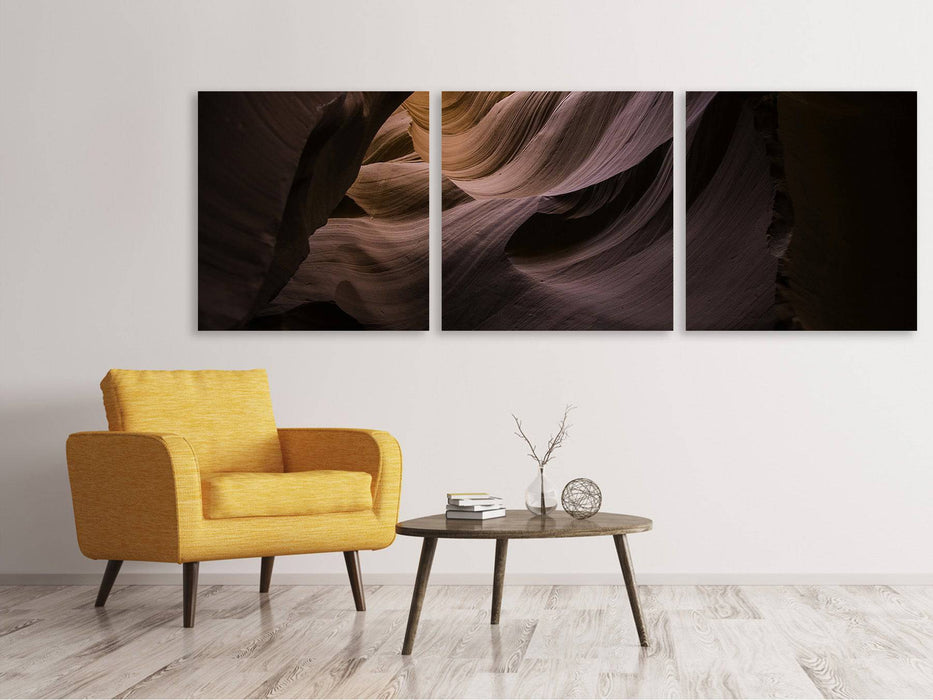 Tableau sur toile panoramique en 3 parties Gorges impressionnantes