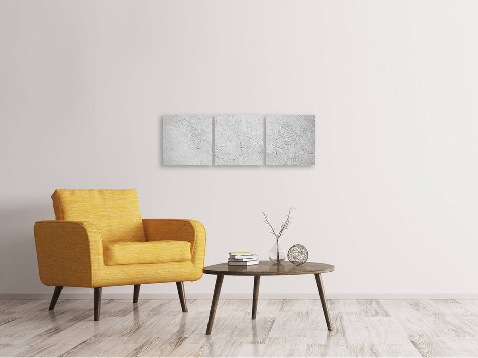 Panoramic 3-piece canvas picture concrete