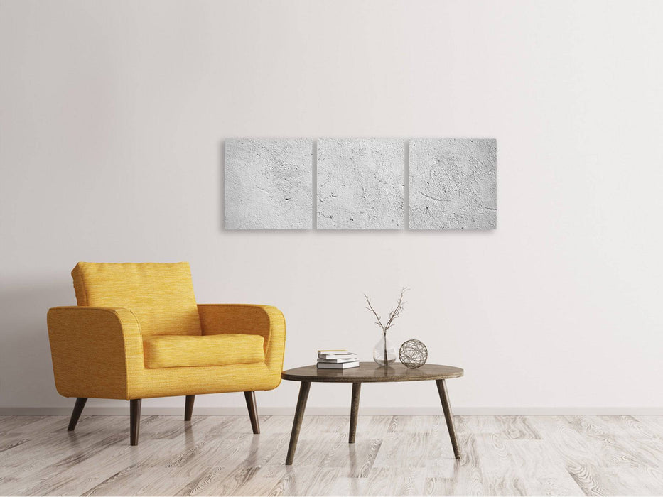 Panoramic 3-piece canvas picture concrete