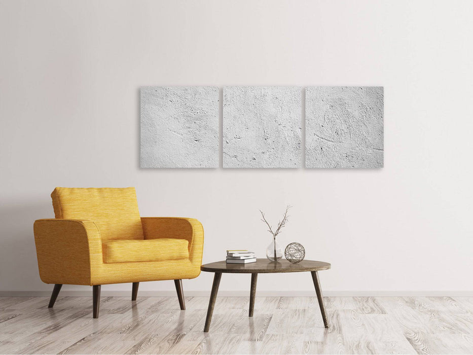 Panoramic 3-piece canvas picture concrete