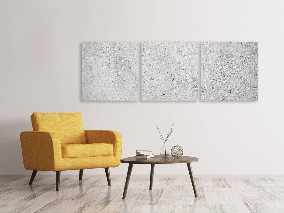 Panoramic 3-piece canvas picture concrete