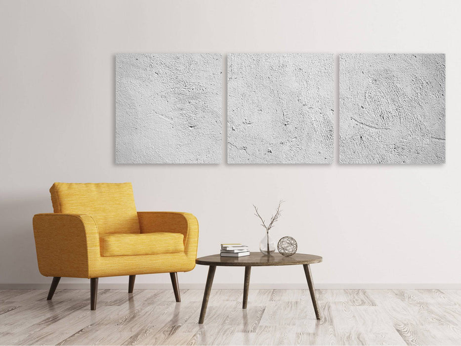 Panoramic 3-piece canvas picture concrete