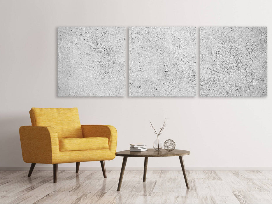 Panoramic 3-piece canvas picture concrete