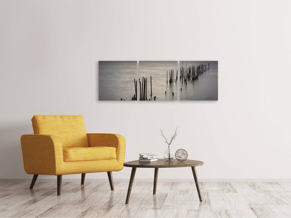 Panoramic 3-piece canvas picture The sea and the tears