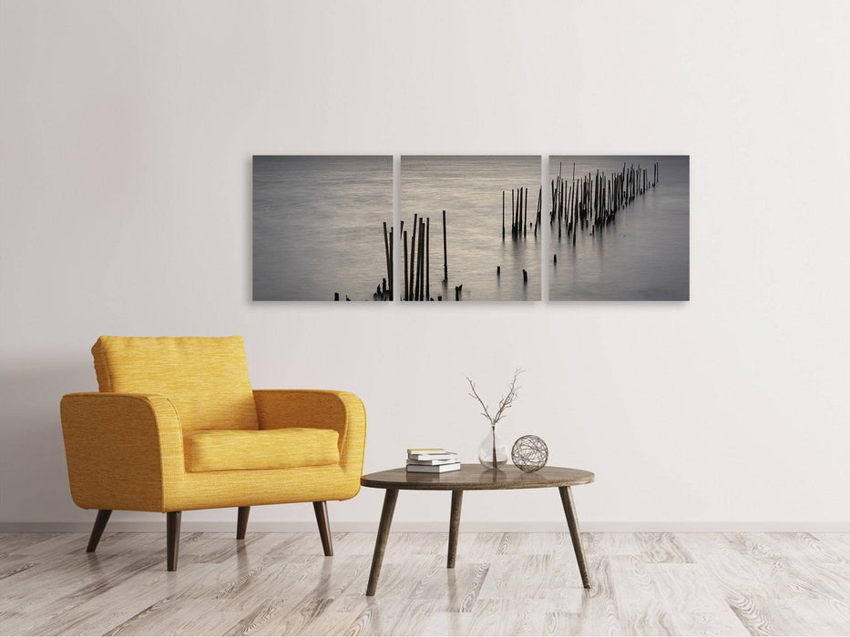 Panoramic 3-piece canvas picture The sea and the tears