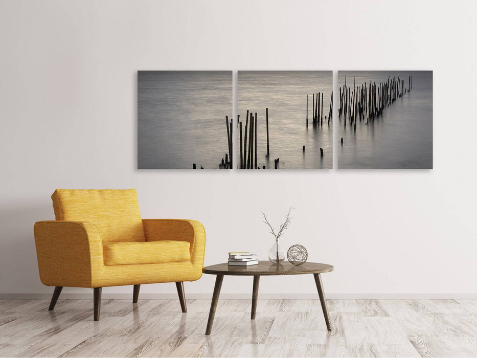 Panoramic 3-piece canvas picture The sea and the tears