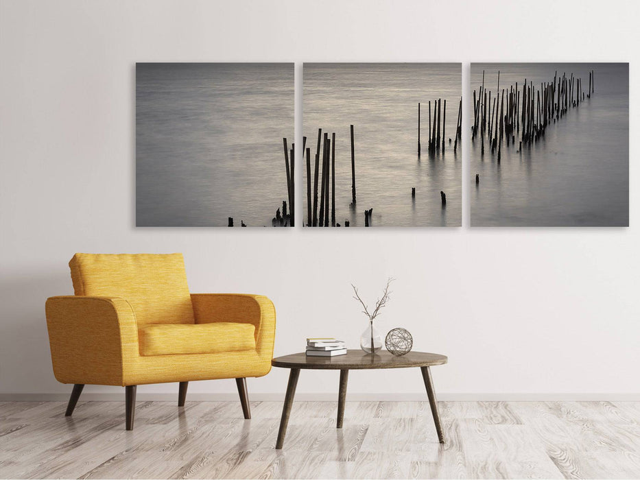 Panoramic 3-piece canvas picture The sea and the tears