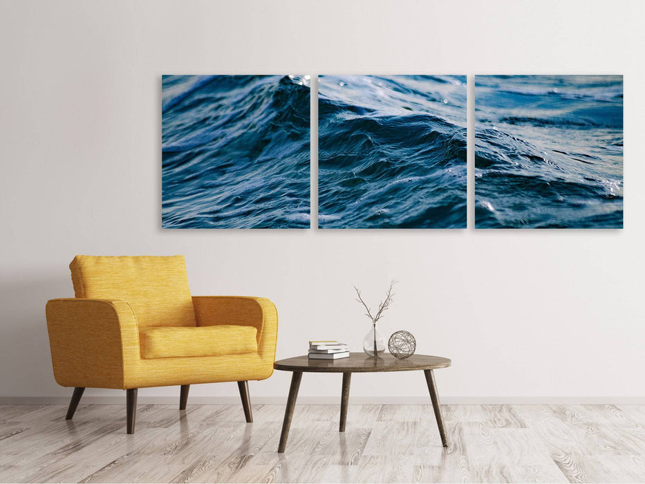 Tableau sur toile panoramique en 3 parties La Mer XL