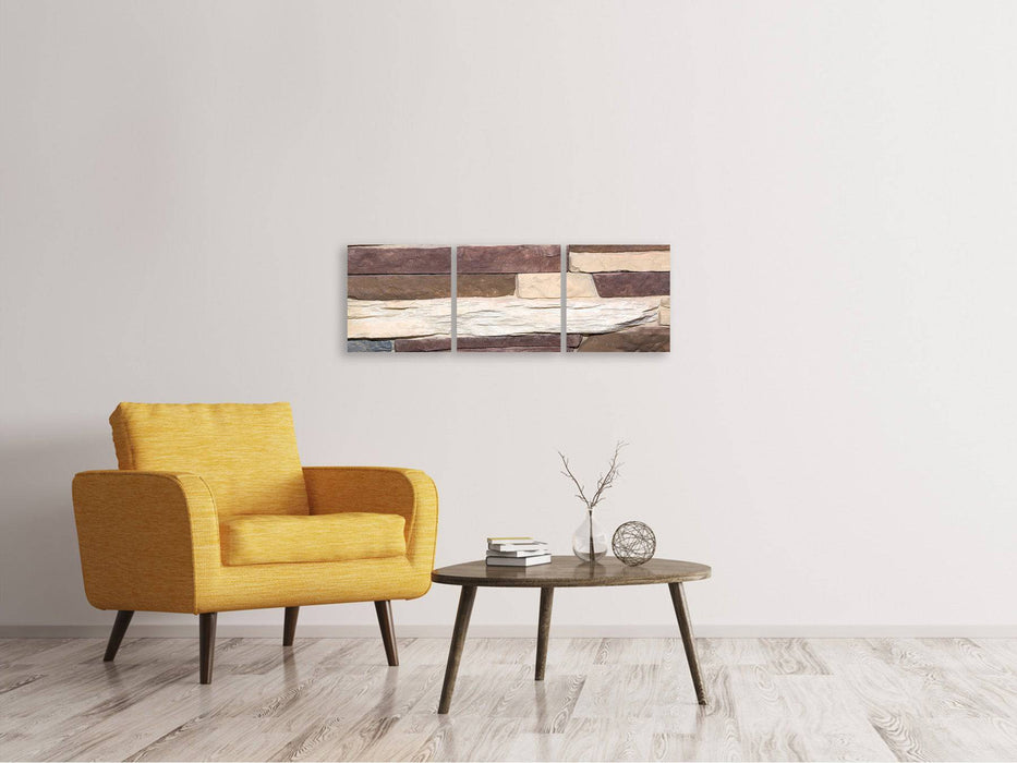 Panorama 3-piece canvas picture designer wall