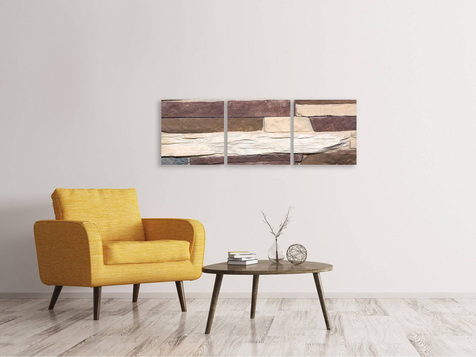 Panorama 3-piece canvas picture designer wall