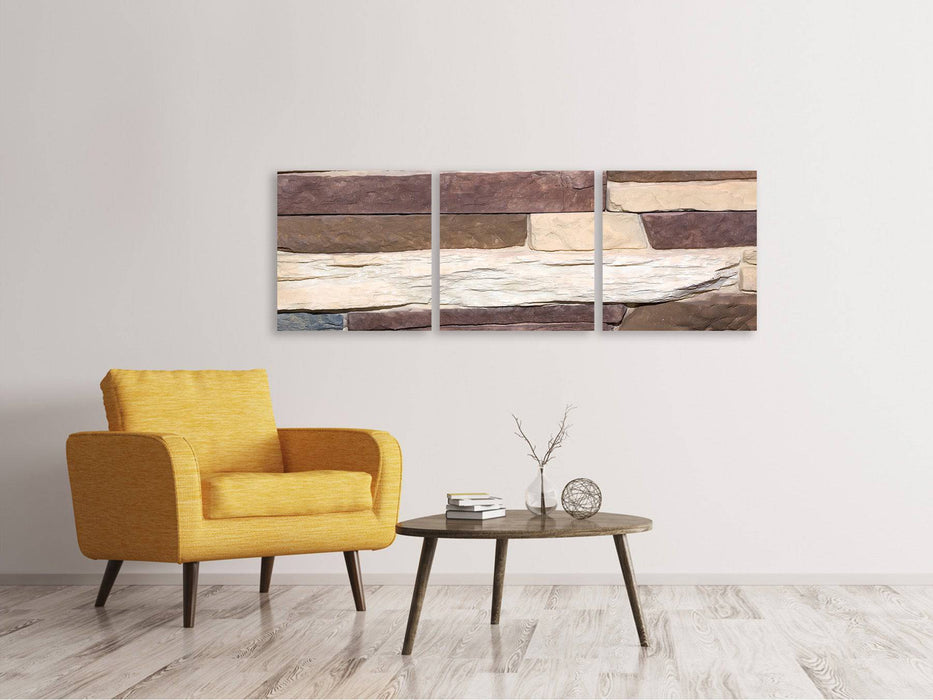 Panorama 3-piece canvas picture designer wall