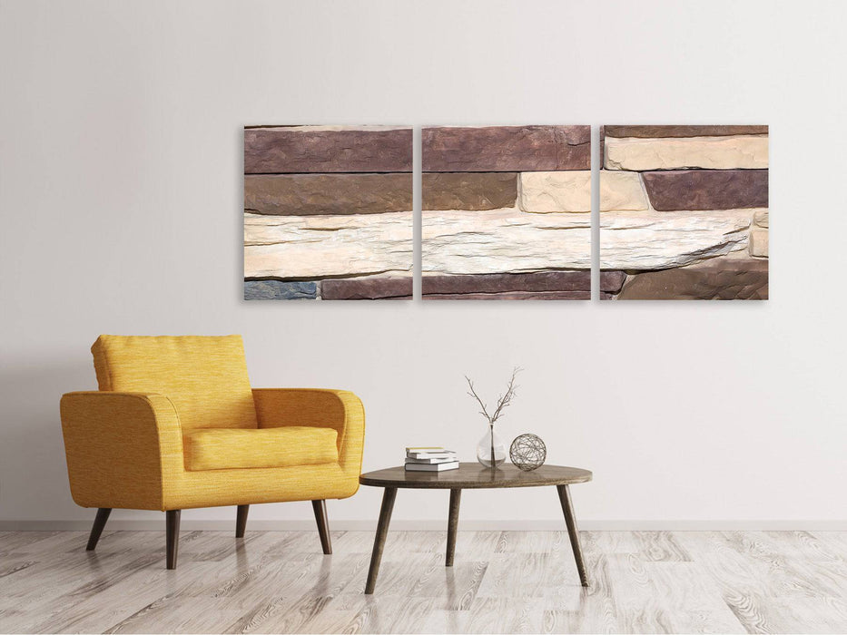 Panorama 3-piece canvas picture designer wall