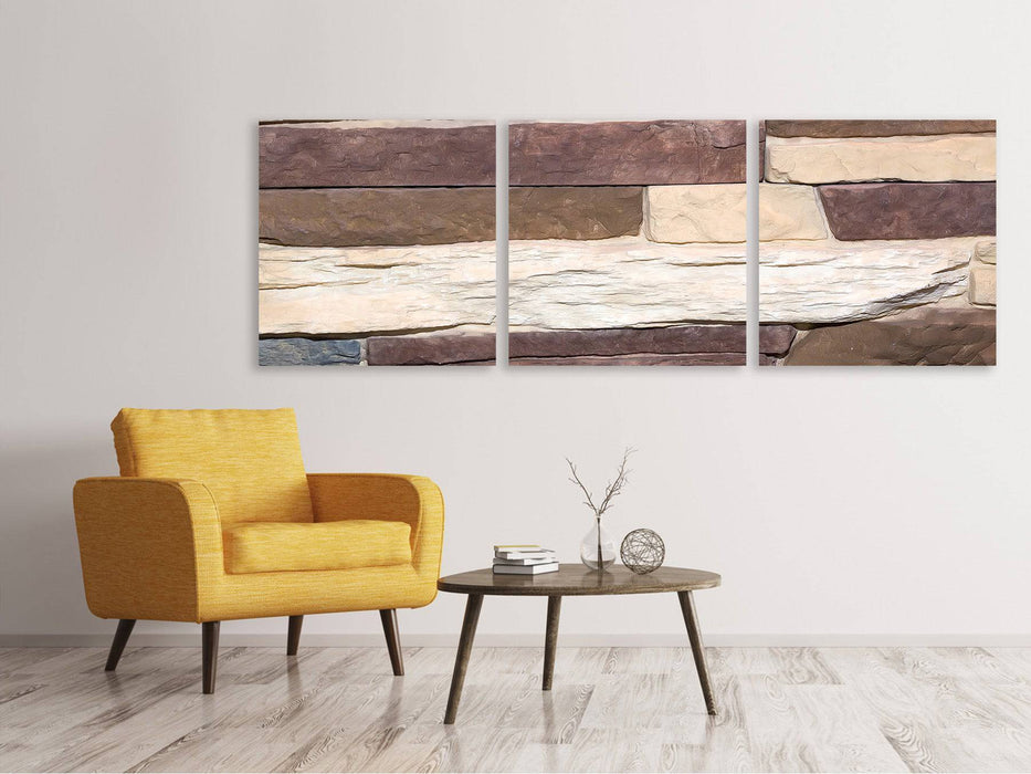 Panorama 3-piece canvas picture designer wall