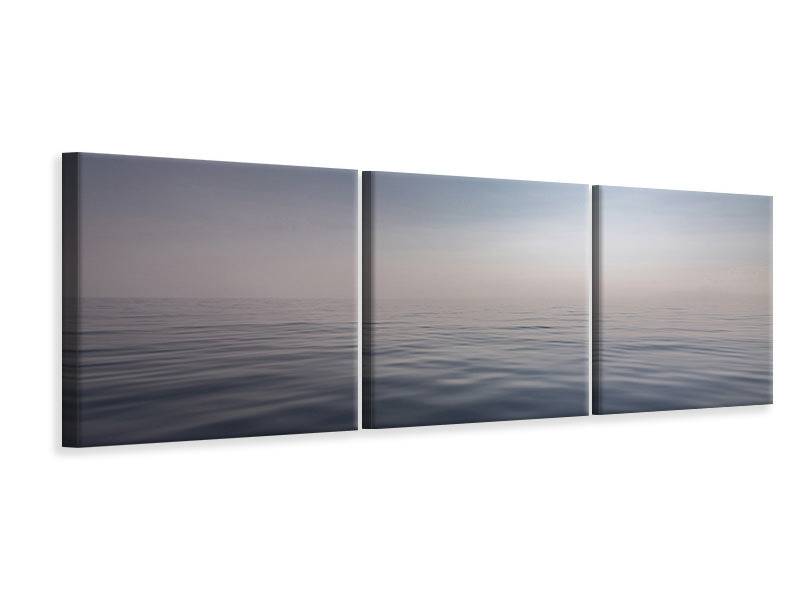 Panoramic 3-piece canvas picture The silence of the sea