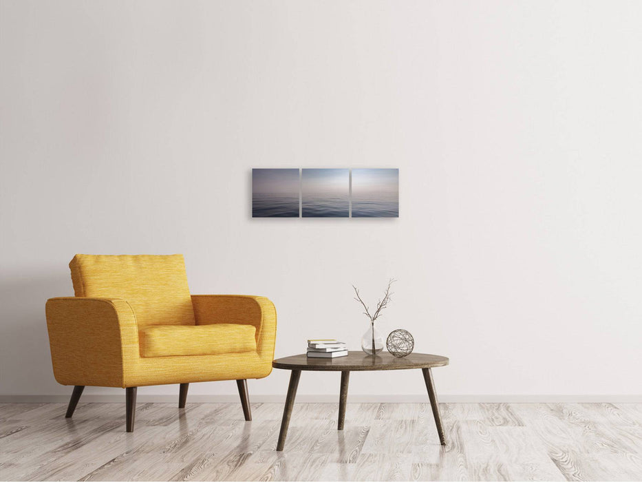 Panoramic 3-piece canvas picture The silence of the sea