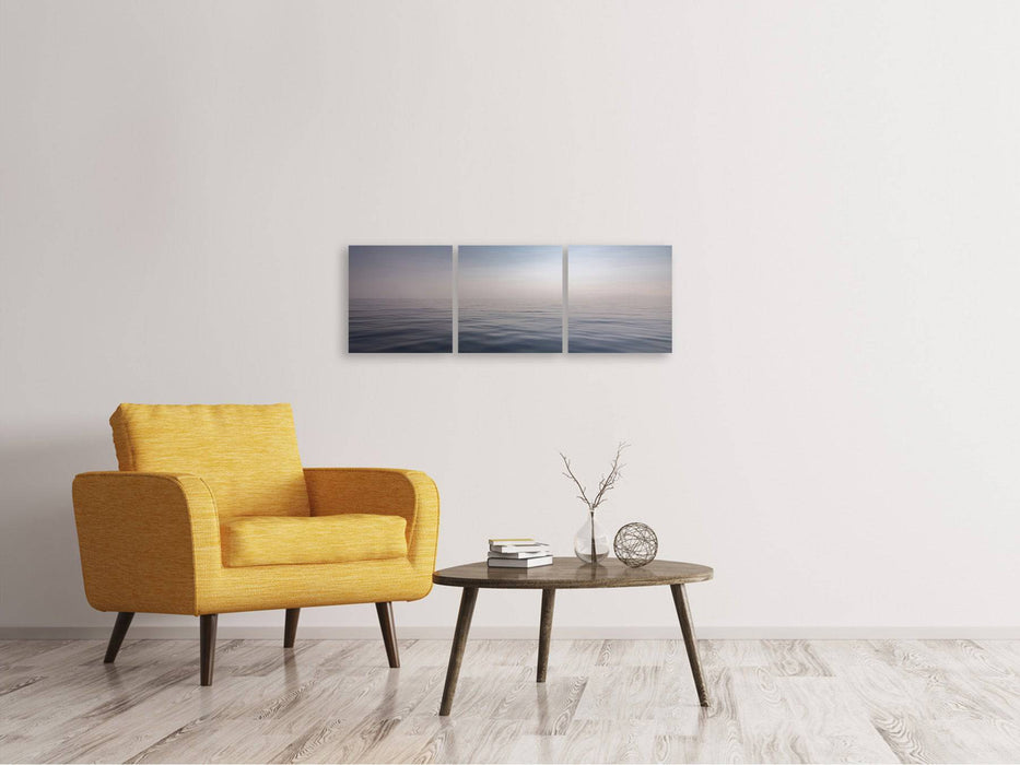 Panoramic 3-piece canvas picture The silence of the sea