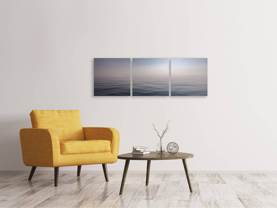 Panoramic 3-piece canvas picture The silence of the sea