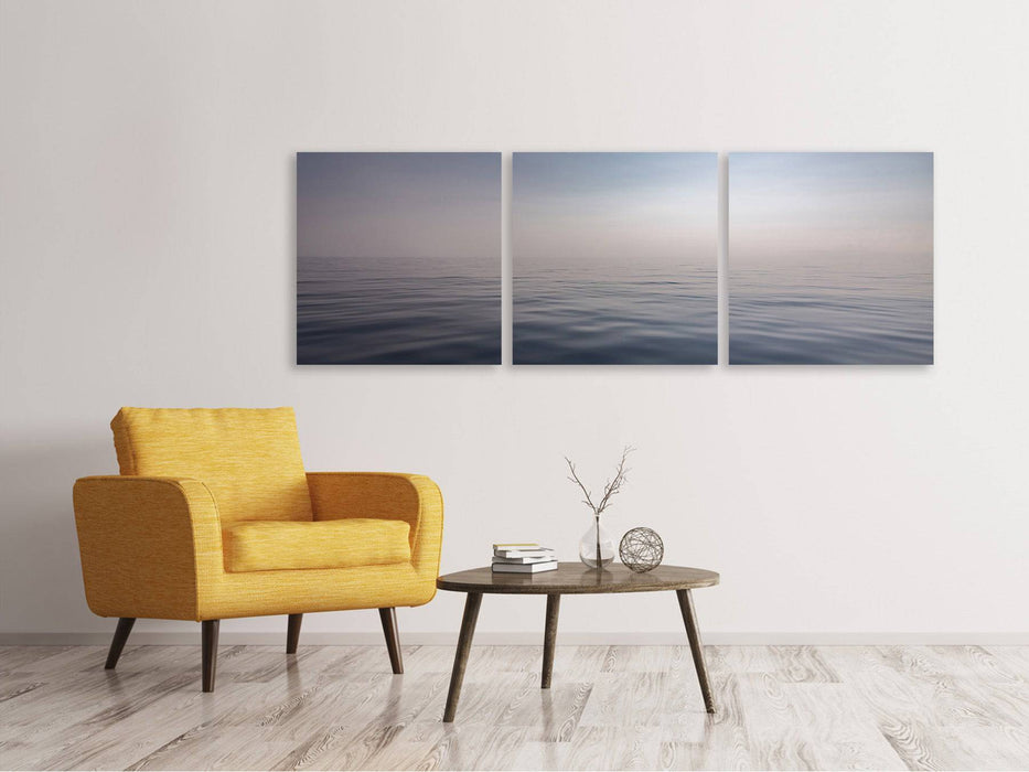 Panoramic 3-piece canvas picture The silence of the sea