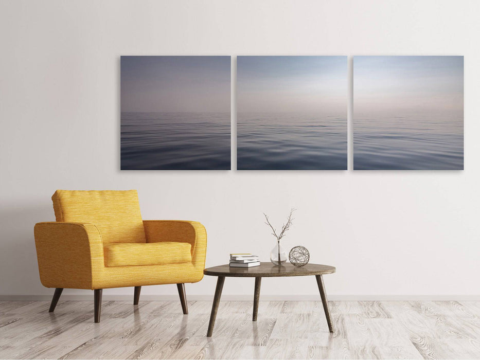 Panoramic 3-piece canvas picture The silence of the sea