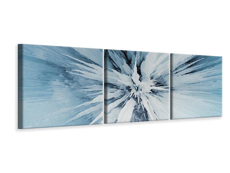 Panoramic 3-piece canvas picture ice art