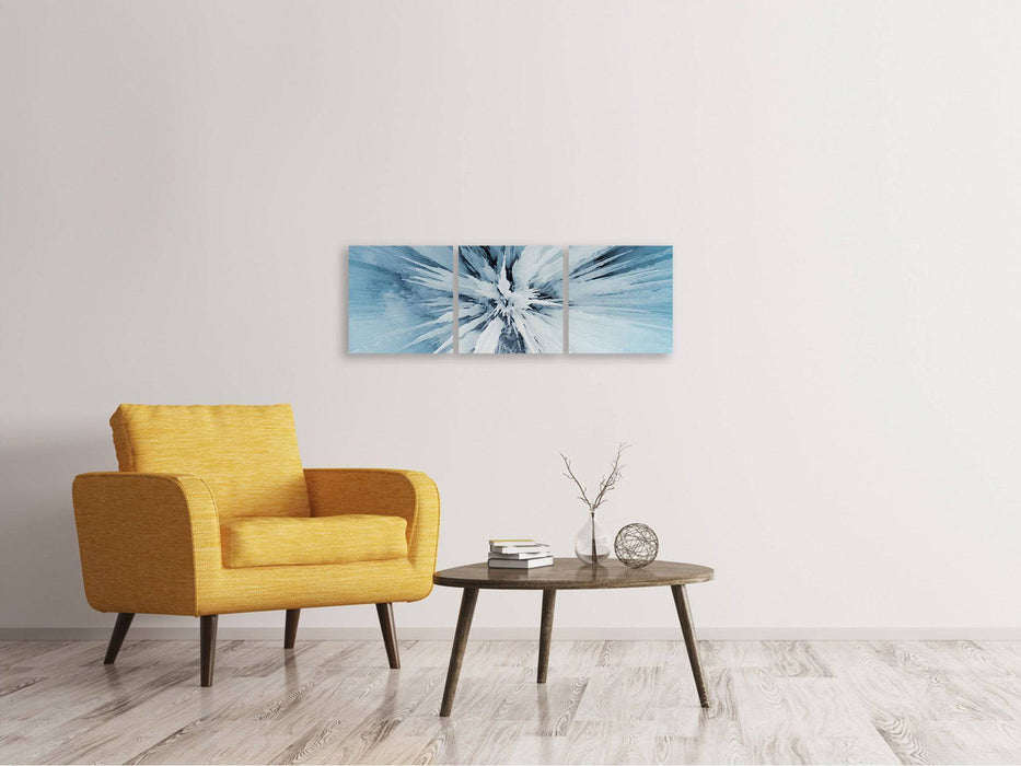 Panoramic 3-piece canvas picture ice art