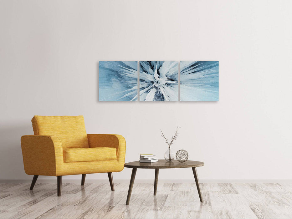 Panoramic 3-piece canvas picture ice art